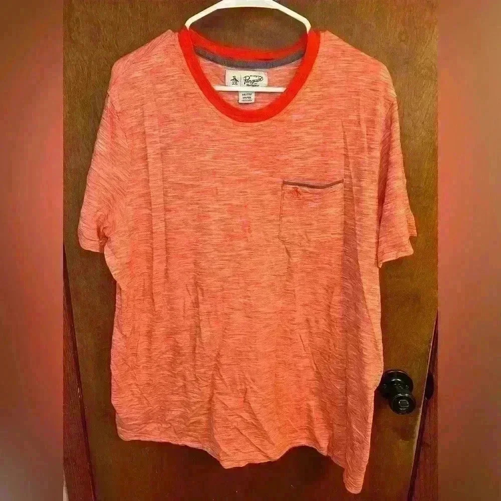 Original Penguin Men's Spicy Orange Crew Neck Short Sleeve Tee XXL